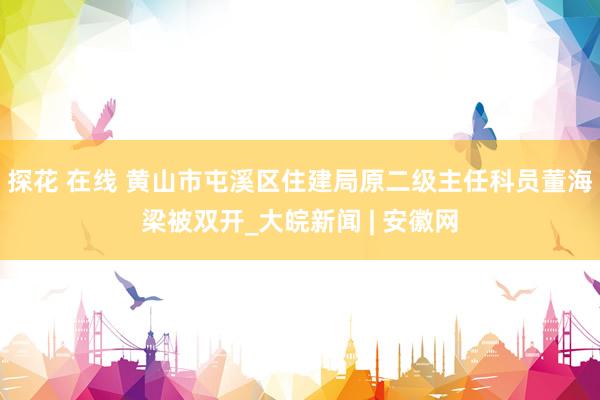 探花 在线 黄山市屯溪区住建局原二级主任科员董海梁被双开_大皖新闻 | 安徽网