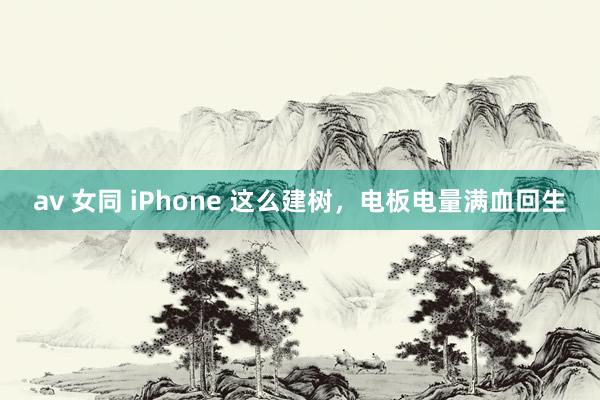 av 女同 iPhone 这么建树，电板电量满血回生