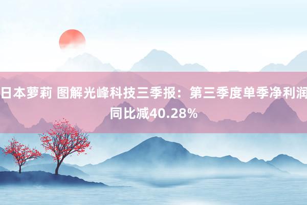 日本萝莉 图解光峰科技三季报：第三季度单季净利润同比减40.28%