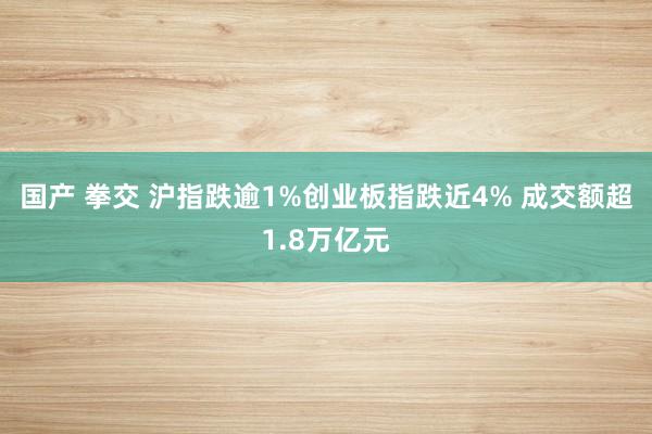 国产 拳交 沪指跌逾1%创业板指跌近4% 成交额超1.8万亿元