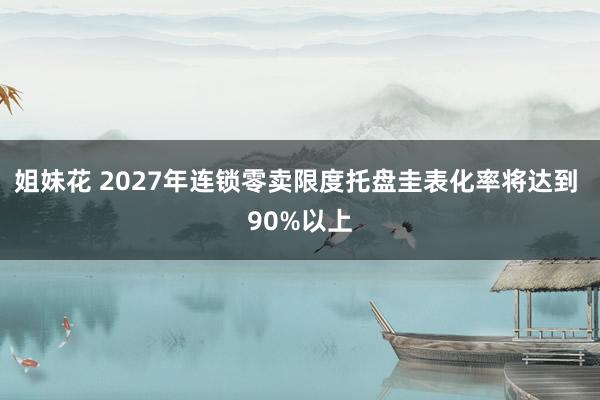 姐妹花 2027年连锁零卖限度托盘圭表化率将达到 90%以上