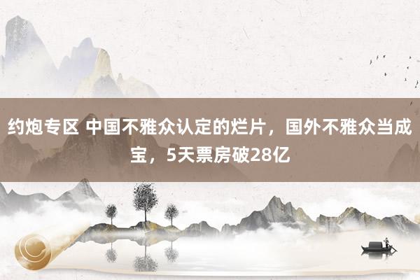 约炮专区 中国不雅众认定的烂片，国外不雅众当成宝，5天票房破28亿