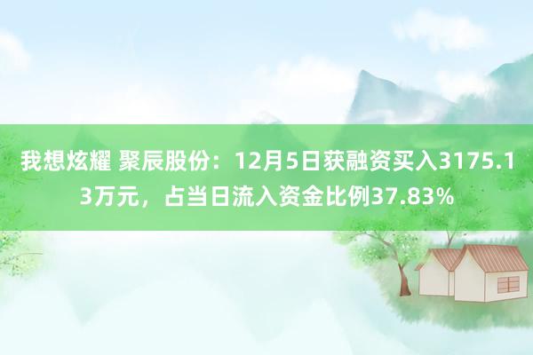 我想炫耀 聚辰股份：12月5日获融资买入3175.13万元，占当日流入资金比例37.83%