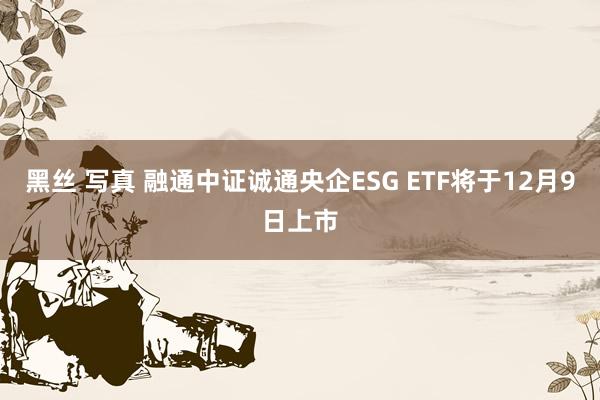 黑丝 写真 融通中证诚通央企ESG ETF将于12月9日上市