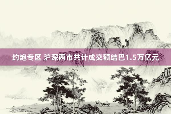 约炮专区 沪深两市共计成交额结巴1.5万亿元