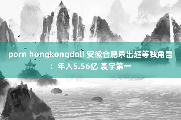 porn hongkongdoll 安徽合肥杀出超等独角兽：年入5.56亿 寰宇第一