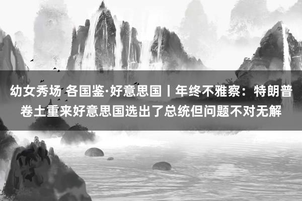 幼女秀场 各国鉴·好意思国丨年终不雅察：特朗普卷土重来　好意思国选出了总统但问题不对无解