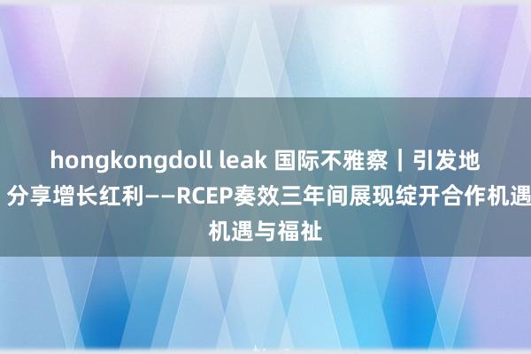 hongkongdoll leak 国际不雅察｜引发地区活力 分享增长红利——RCEP奏效三年间展现绽开合作机遇与福祉