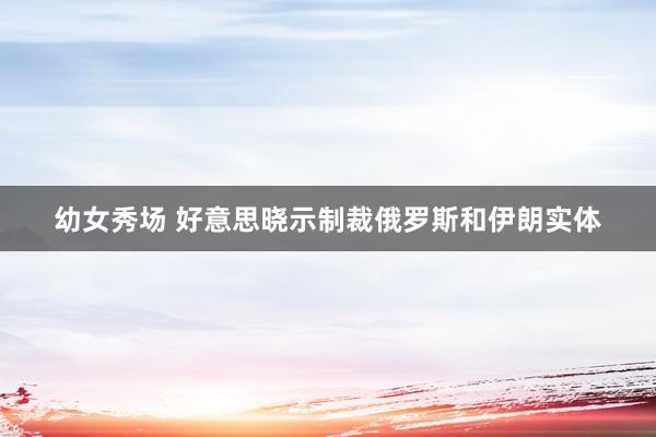 幼女秀场 好意思晓示制裁俄罗斯和伊朗实体