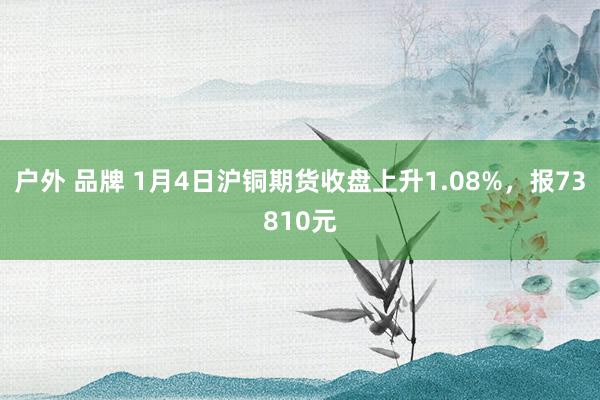 户外 品牌 1月4日沪铜期货收盘上升1.08%，报73810元