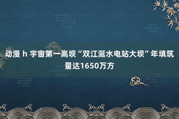动漫 h 宇宙第一高坝“双江涎水电站大坝”年填筑量达1650万方