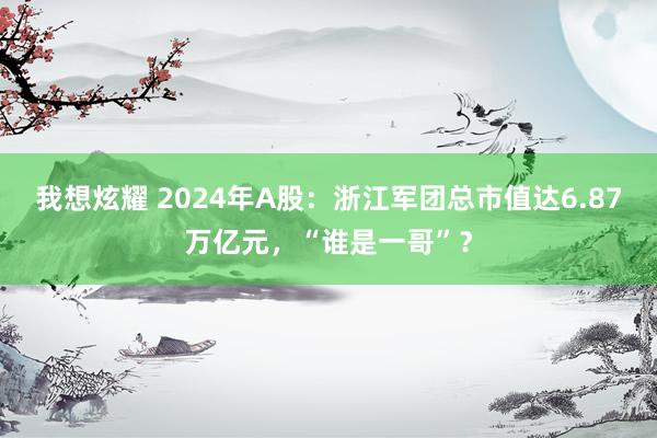 我想炫耀 2024年A股：浙江军团总市值达6.87万亿元，“谁是一哥”？