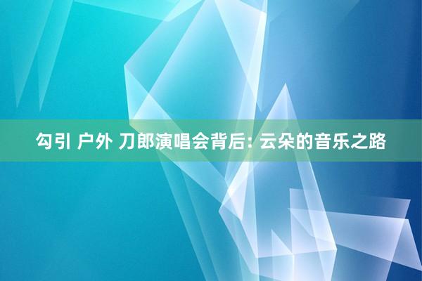 勾引 户外 刀郎演唱会背后: 云朵的音乐之路