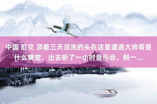中国 肛交 顶着三天没洗的头在店里遭遇大帅哥是什么嗅觉，出去听了一小时音乐会，到一...
