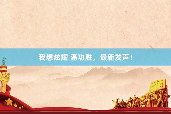 我想炫耀 潘功胜，最新发声！