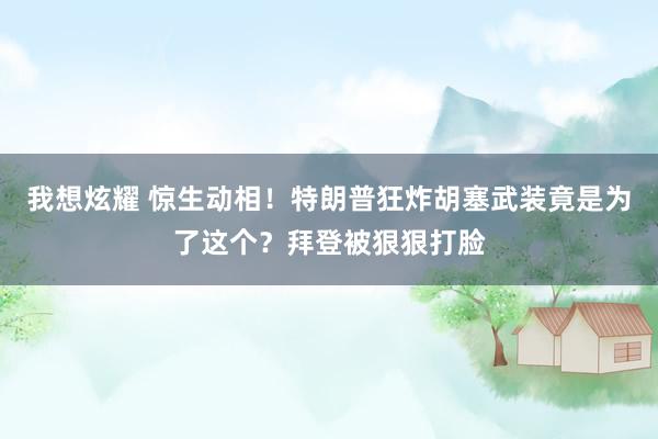 我想炫耀 惊生动相！特朗普狂炸胡塞武装竟是为了这个？拜登被狠狠打脸