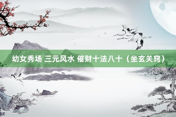 幼女秀场 三元风水 催财十法八十（坐玄关窍）