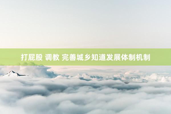 打屁股 调教 完善城乡知道发展体制机制
