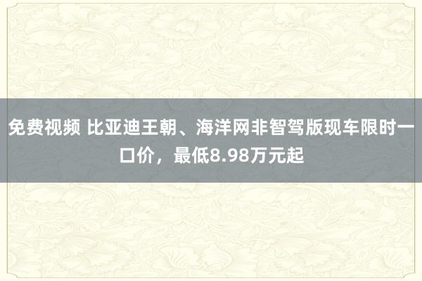 免费视频 比亚迪王朝、海洋网非智驾版现车限时一口价，最低8.98万元起