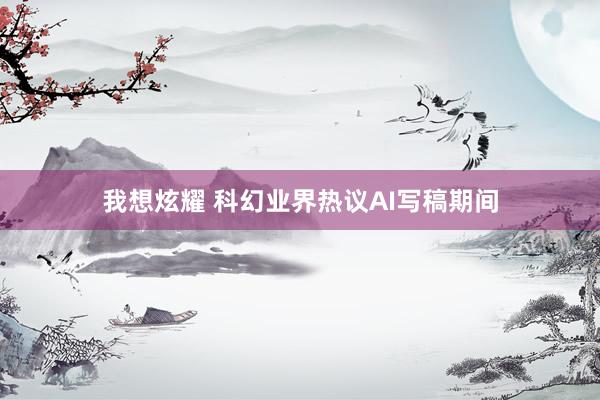 我想炫耀 科幻业界热议AI写稿期间