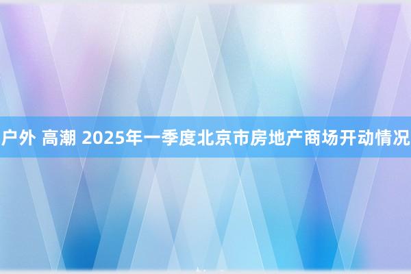 户外 高潮 2025年一季度北京市房地产商场开动情况