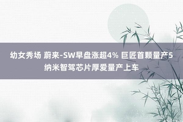 幼女秀场 蔚来-SW早盘涨超4% 巨匠首颗量产5纳米智驾芯片厚爱量产上车